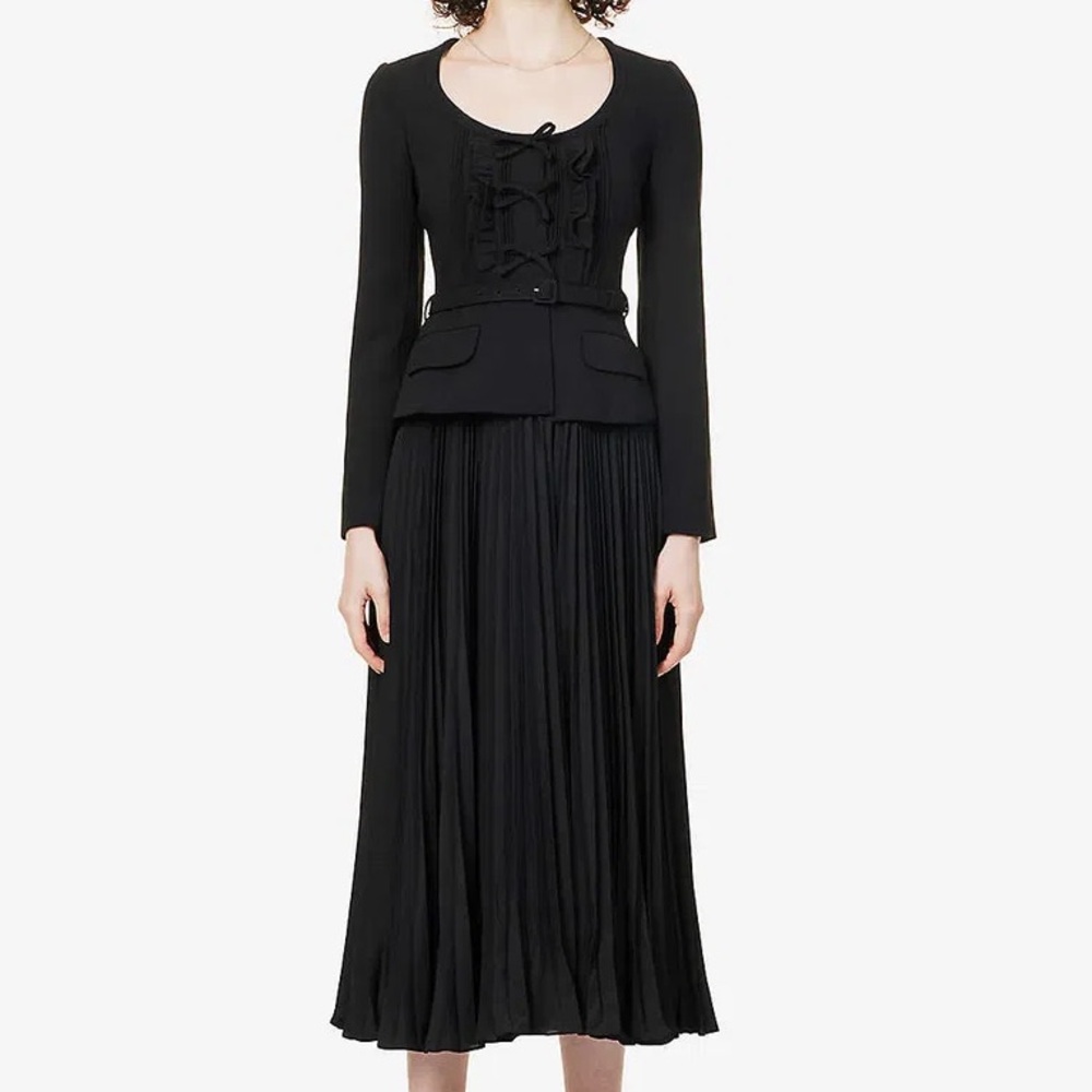 Self-Portrait Black Midi Dress